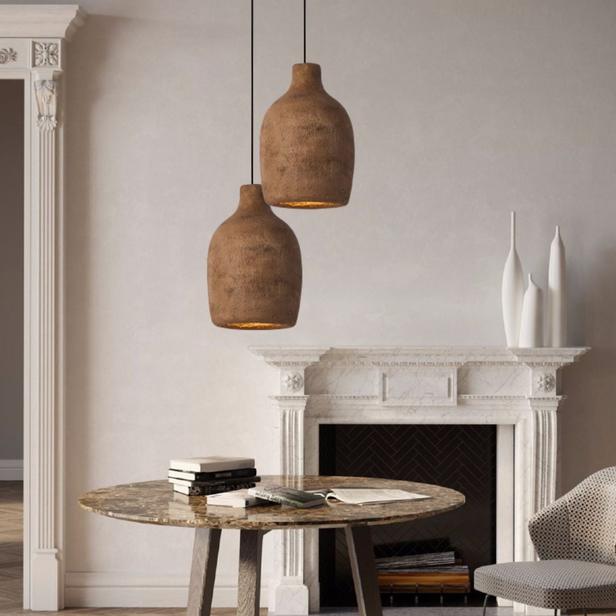 Rayvia Modern Adjustable Wabi Sabi Pendant Light - Contemporary Home Decor Ceiling Lamp