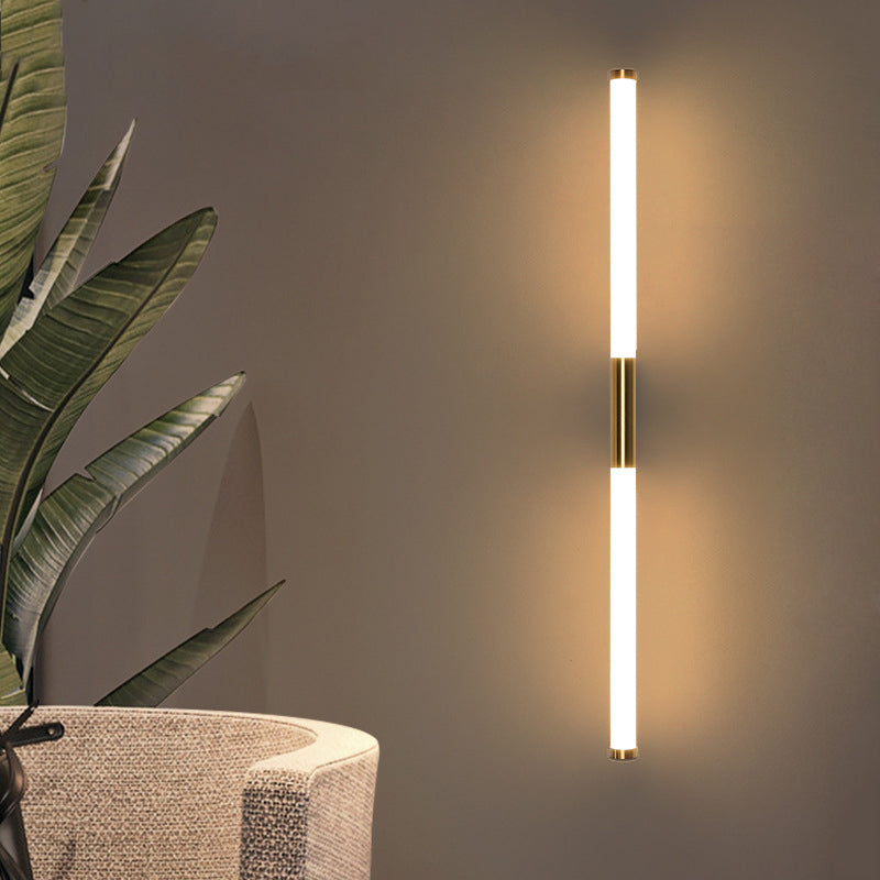 Rayvia Modern LED Bedroom Wall Sconce Lighting With Gold Accent Minimalist Fixture