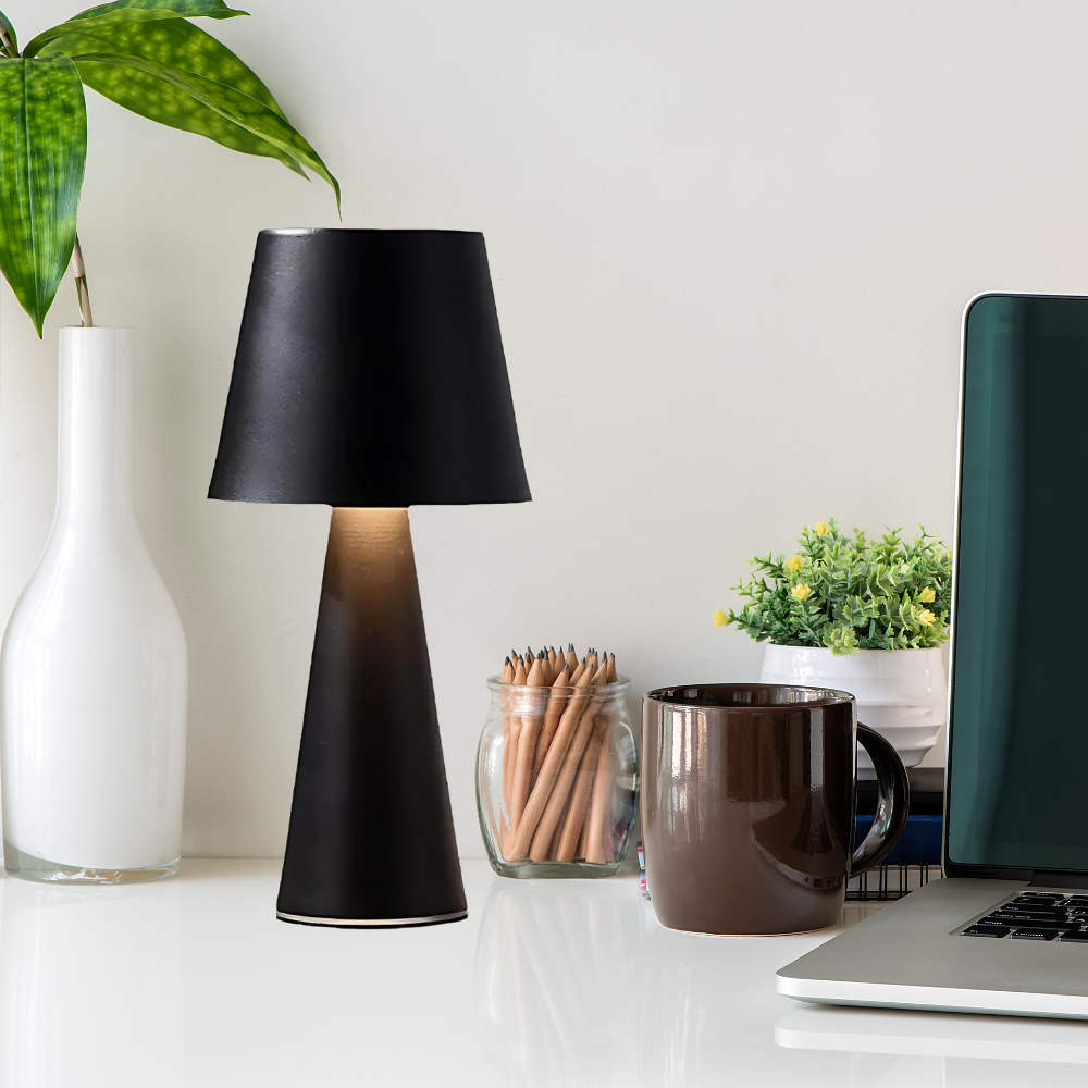 Royelux Dimmable Wireless Table Lamp - Rechargeable LED with Sleek Metallic Finish - Default Title