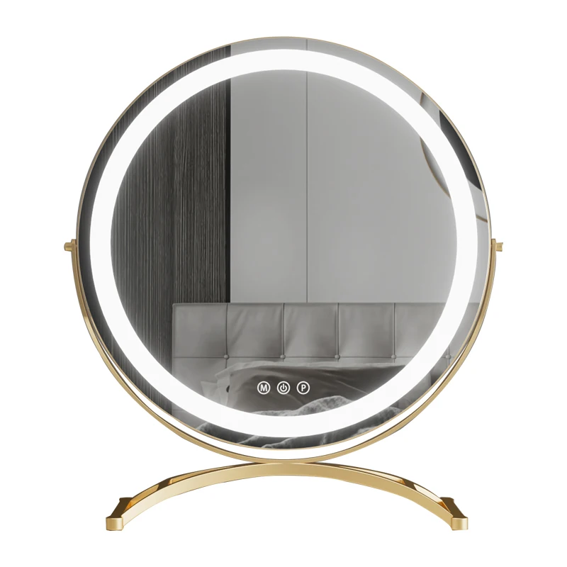 RoyaleGlow Round LED Vanity Mirror with Smart Touch & 360° Rotation
