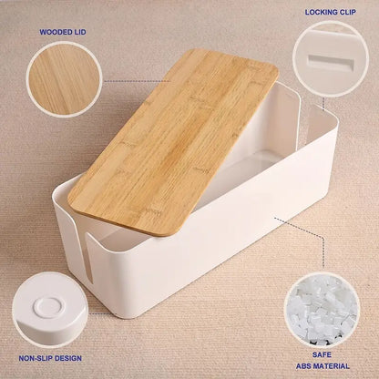 Luxora Wire Organizer Box for Tidy Cable Management