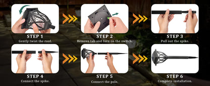 Luxora 6 Pack Led Solar Pathway Garden Lights Outdoor