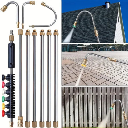 Luxora 4000 PSI Telescoping High Pressure Washer Wand Set for Gutter & Roof Drainage & Walls Cleaning