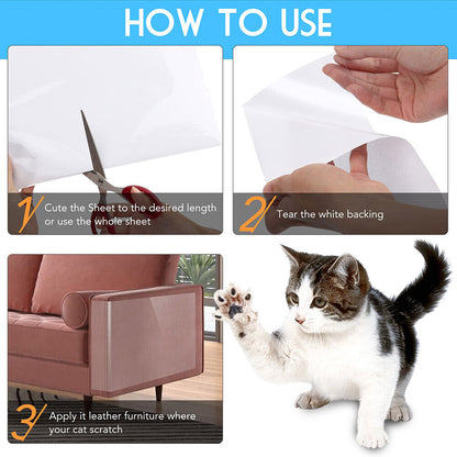 Royaleva 8PC Cat Scratch Furniture Protector Guards Anti-Scratch Couch Protector Pads