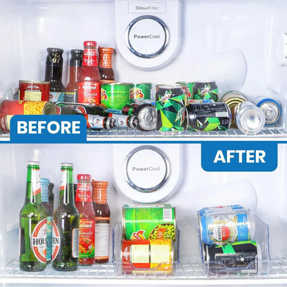 Royelux Soda Cans Storage – Clear Stackable Can Dispenser for Kitchen & Refrigerator