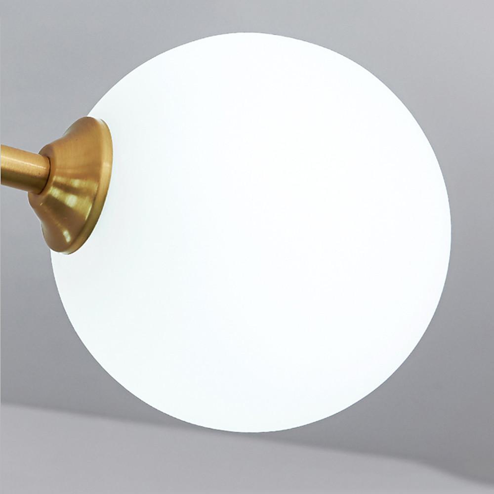 6-light LED Electroplated Glass Gold Modern Pendant Lighting Ceiling Lights 6