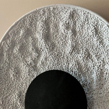 Royelux Modern Eclipse LED Wall Sconce - Snow White Textured Finish for Living Room