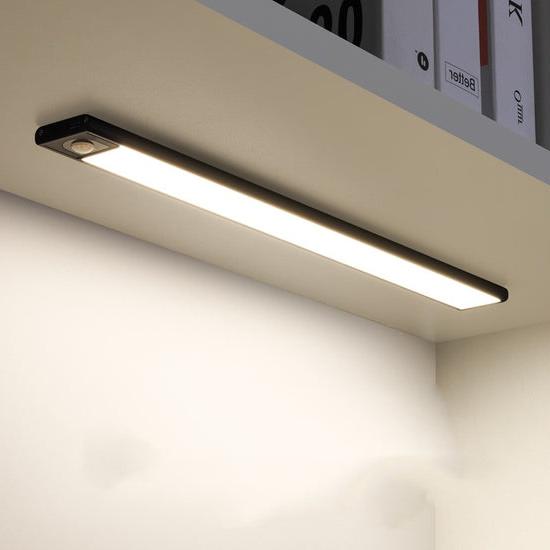 Royelux EasyStick Motion Light - USB Rechargeable Under Cabinet Light - Black / 20cm / 8in