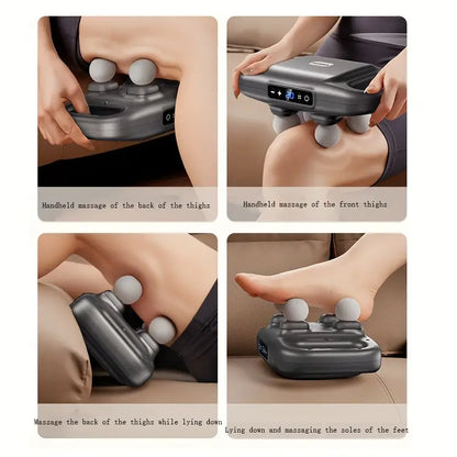 RoyaleGlow Deep Tissue Massage Gun with 20 Gears and 4 Heads