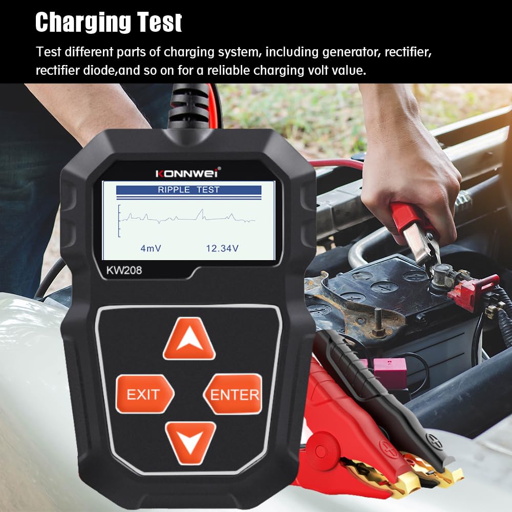 Luxora Car Alternator Battery Tester for 12V Batteries