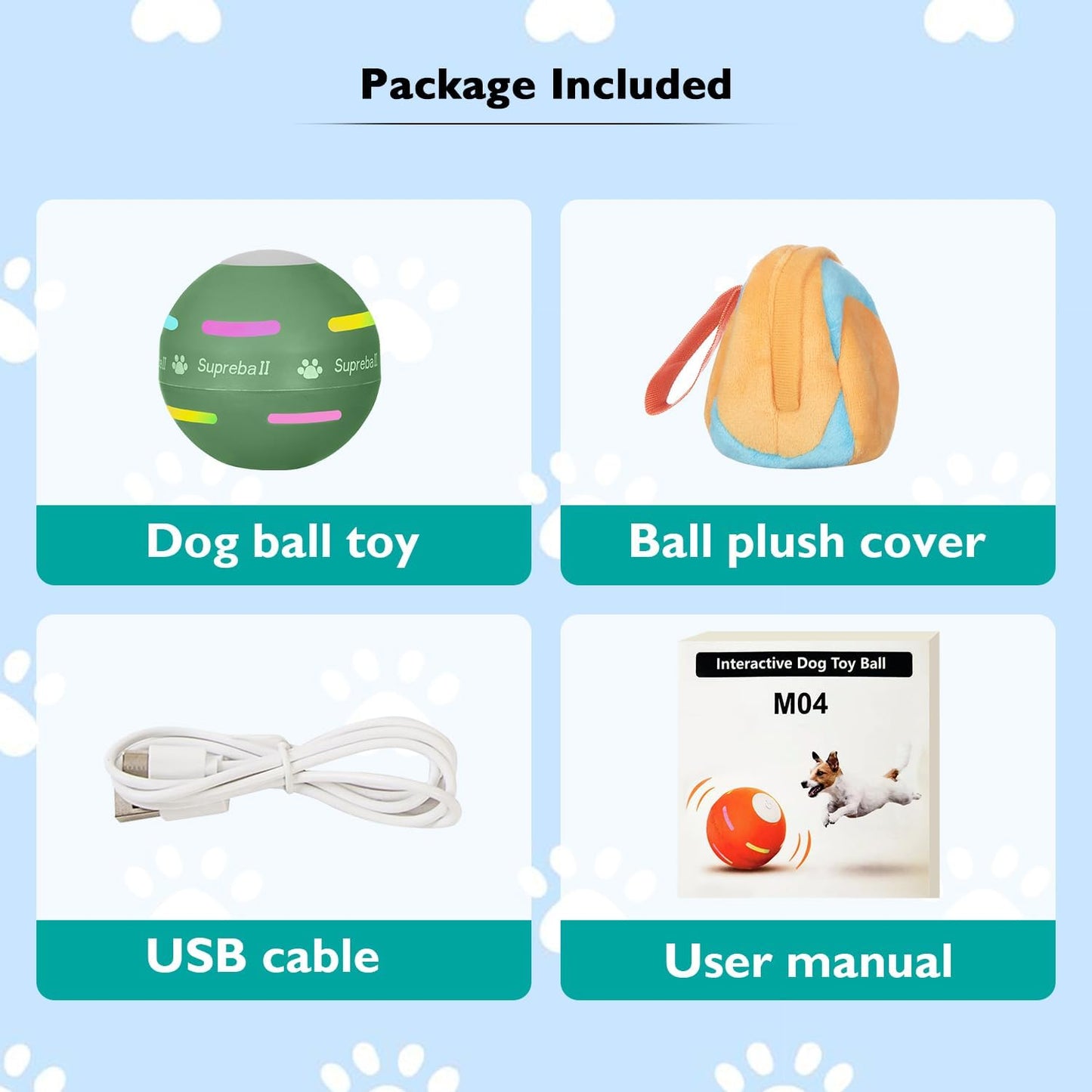 Royaleva Interactive Dog Ball Toy for Engaging Playtime