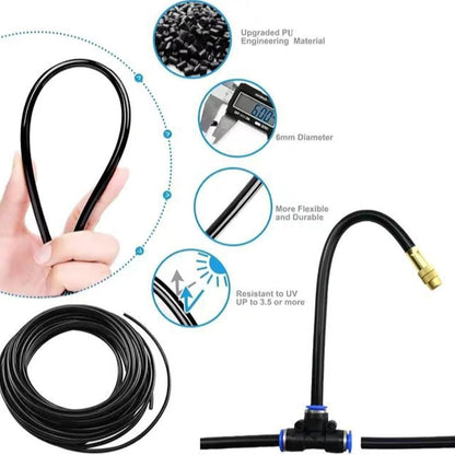 Luxora 360° Flexible Drip Irrigation Kit with 8mm Hose Garden Watering System