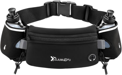 RoyaleGlow Running Hydration Waist Belt with Dual Bottle Holders