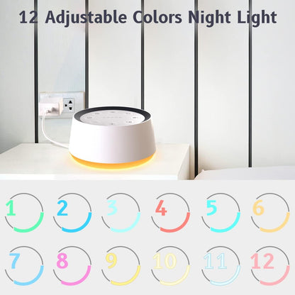 Royaleva Baby Sound Machine Noise with Night Light & Timer