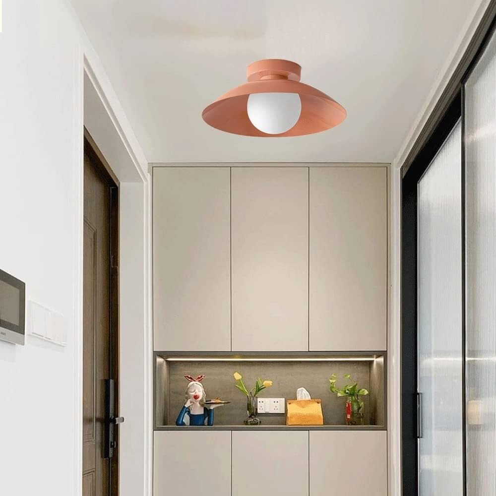 LuxRoyale Rose Copper Flush Mount Ceiling Light, LED Fixture for Kitchen and Dining