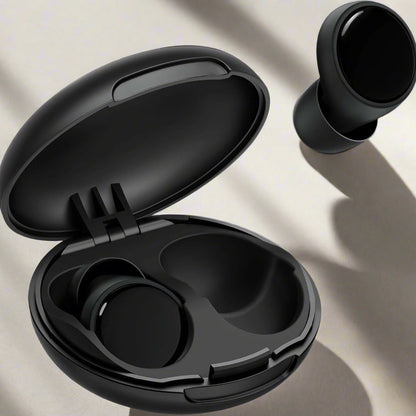 Reusable Noise Cancelling Ear Plugs For Sleeping Focus And Travel With 45dB Reduction Soft Silicone Ergonomic Fit 4 Sizes Precise Frequency Filtering Includes Portable Carrying Case For Quiet Anywhere
