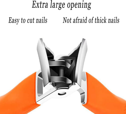 RoyaleGlow Wide Jaw Nail Clipper with Anti-Splash Design