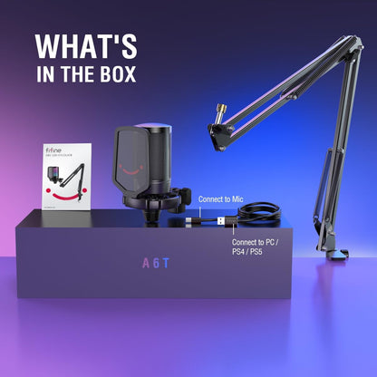 RoyaleGlow Gaming PC Microphone Podcast Condenser Mic