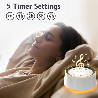 Royaleva Baby Sound Machine Noise with Night Light & Timer