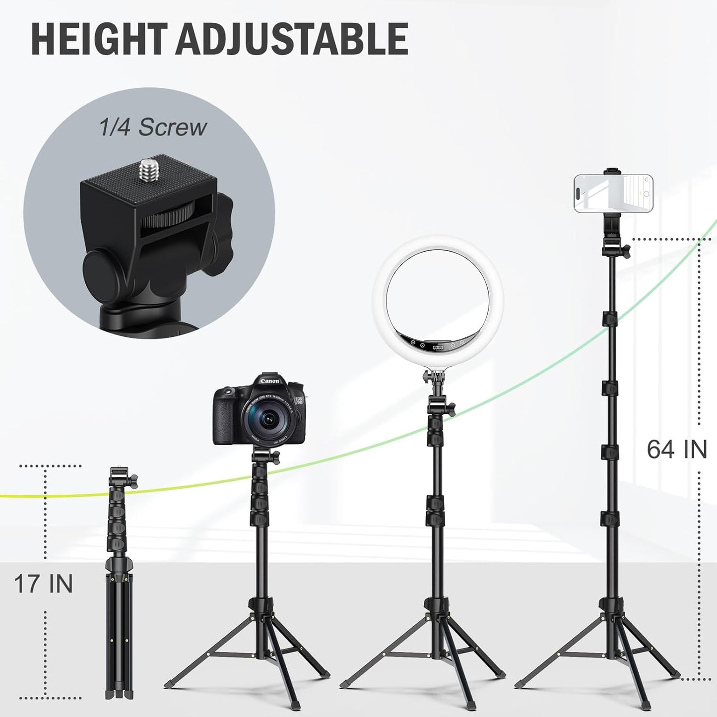 Luxora Portable Tripod Mount Stand for Cell Phone & Camera