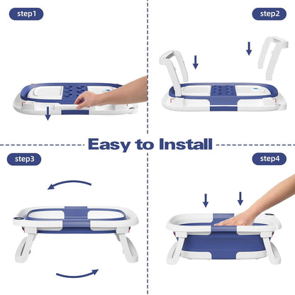 Royaleva Baby Bath Tub with Temperature Sensor and Foldable Design