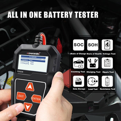 Luxora Car Alternator Battery Tester for 12V Batteries