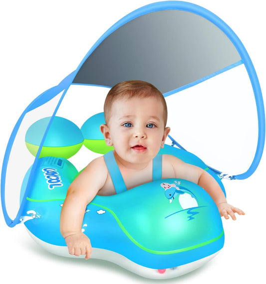 RoyaleGlow Baby Swim Float Canopy with UPF50+ Protection