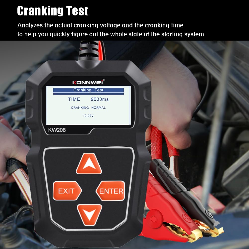 Luxora Car Alternator Battery Tester for 12V Batteries