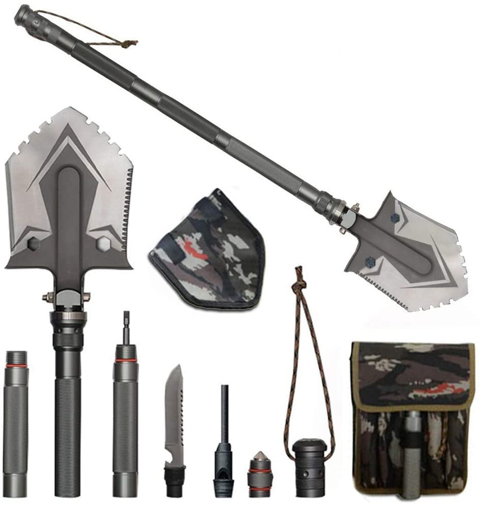 RoyaleGlow Indestructible Multi Function Survival Shovel