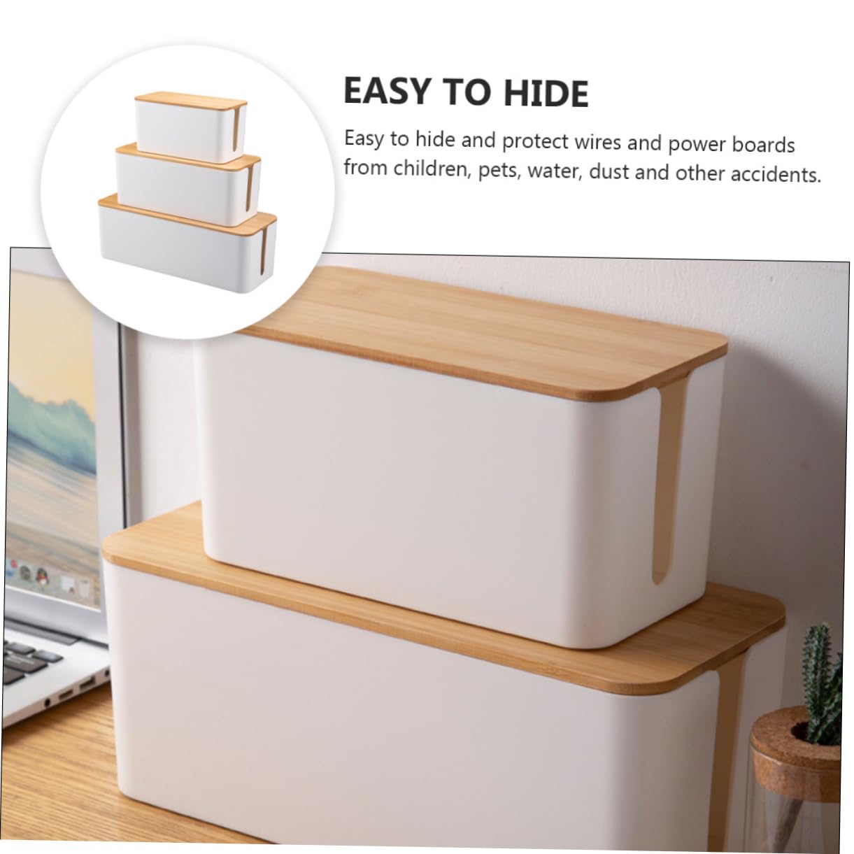 Luxora Wire Organizer Box for Tidy Cable Management