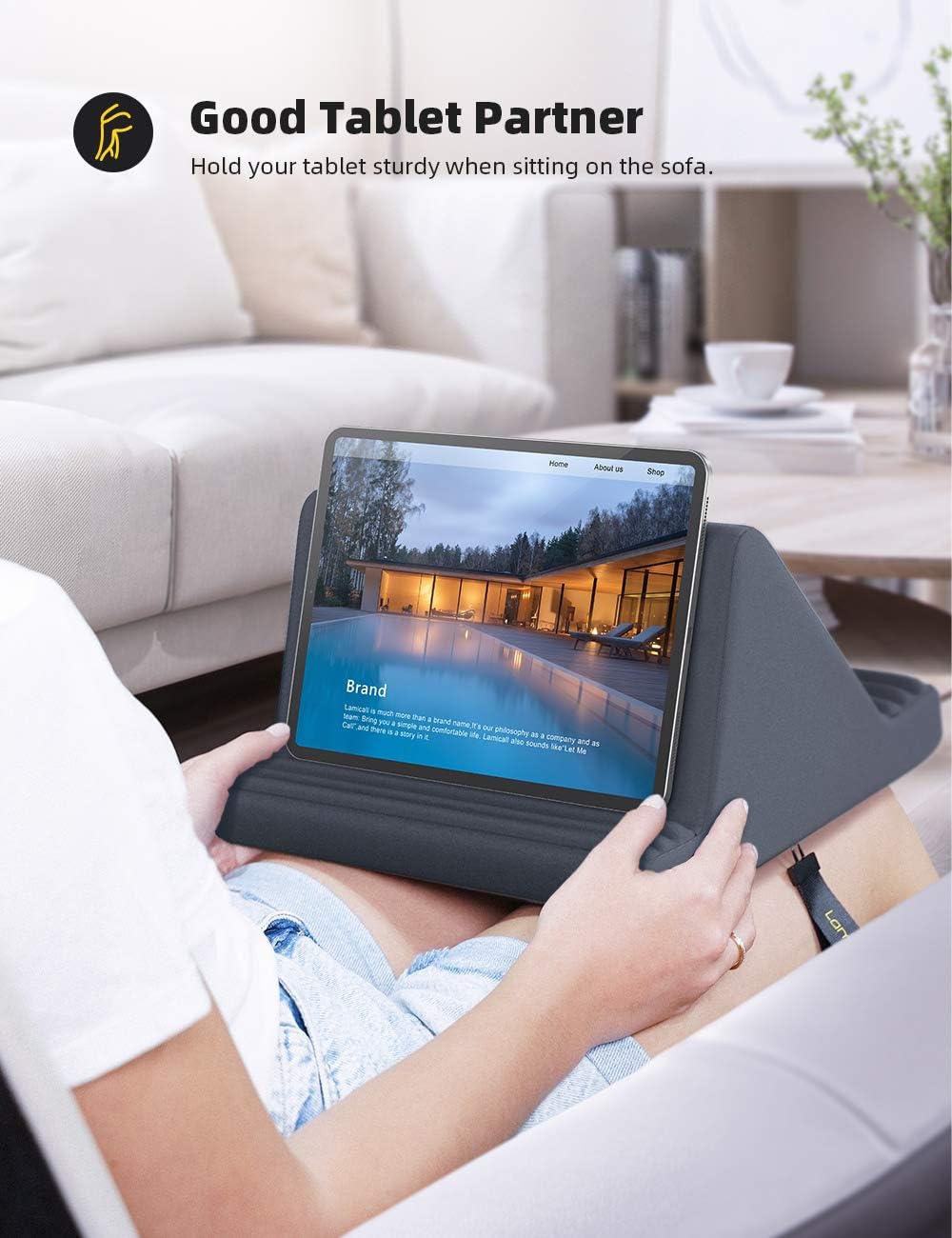 RoyaleGlow Tablet Pillow Stand Works With All Tablets