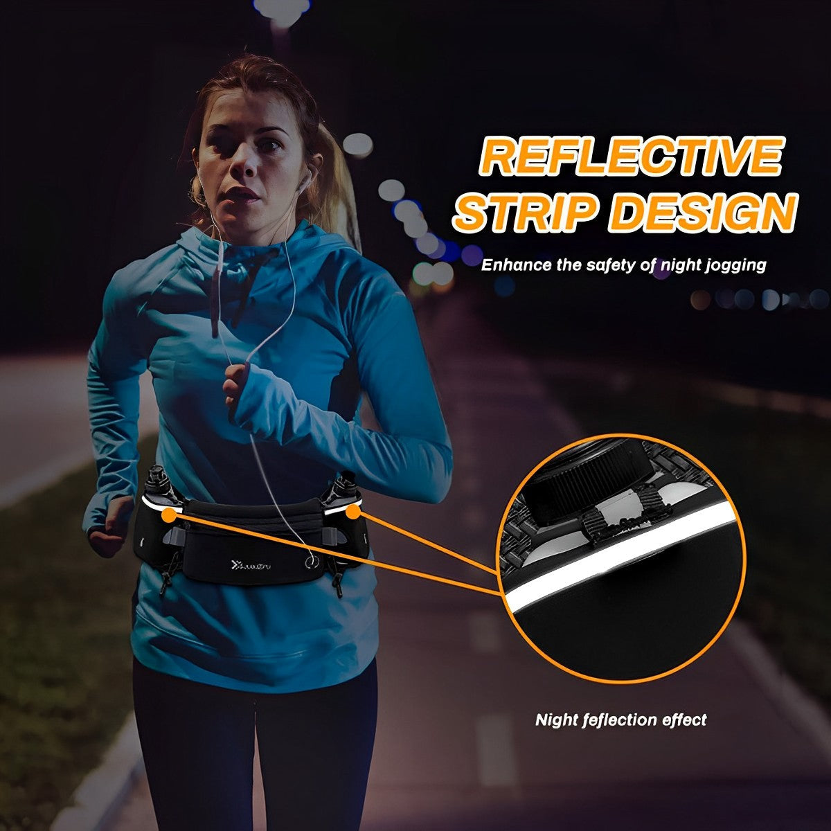 RoyaleGlow Running Hydration Waist Belt with Dual Bottle Holders