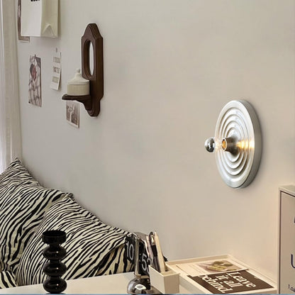 Royelux Modern Ripple Disc Flush Mount LED Ceiling Light, Industrial Aesthetic