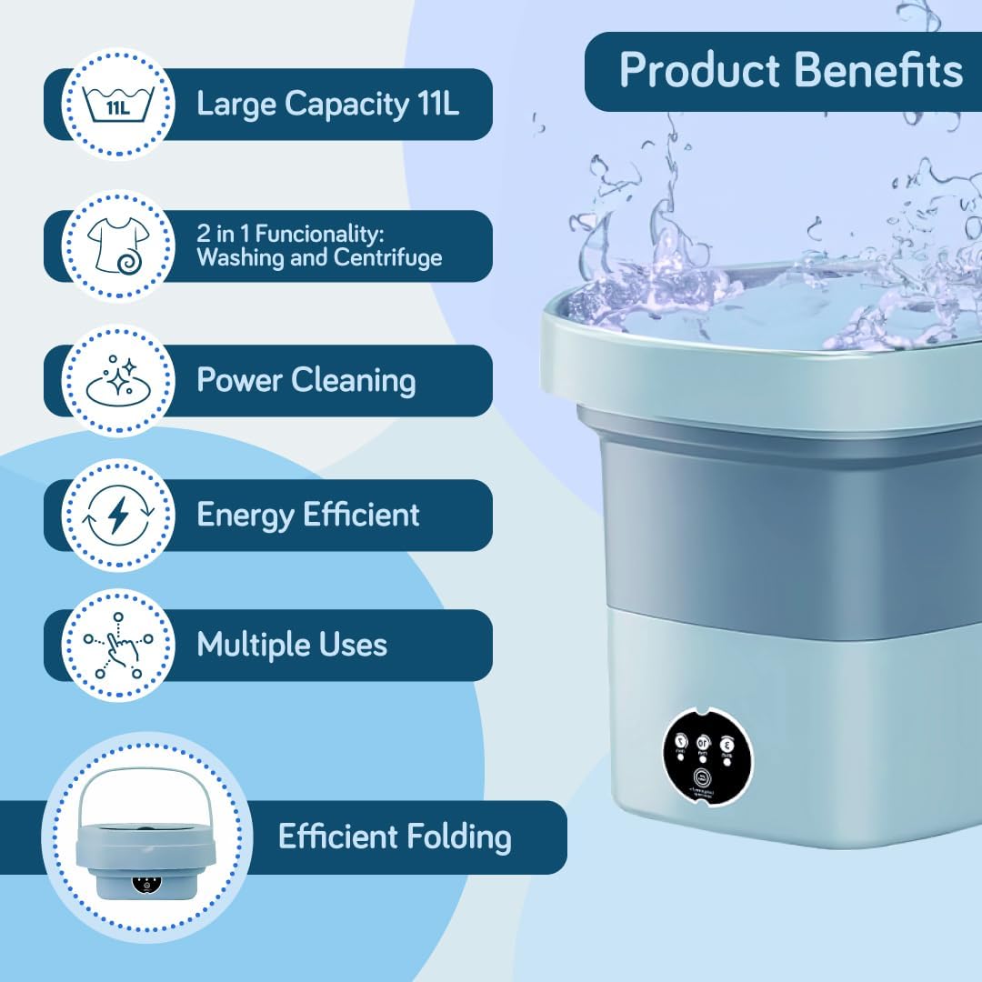 Luxora Portable Washing Machine 11L Compact Design