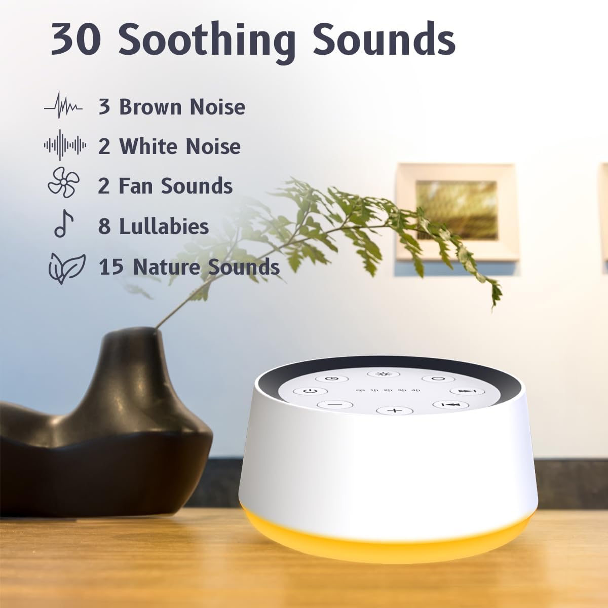 Royaleva Baby Sound Machine Noise with Night Light & Timer