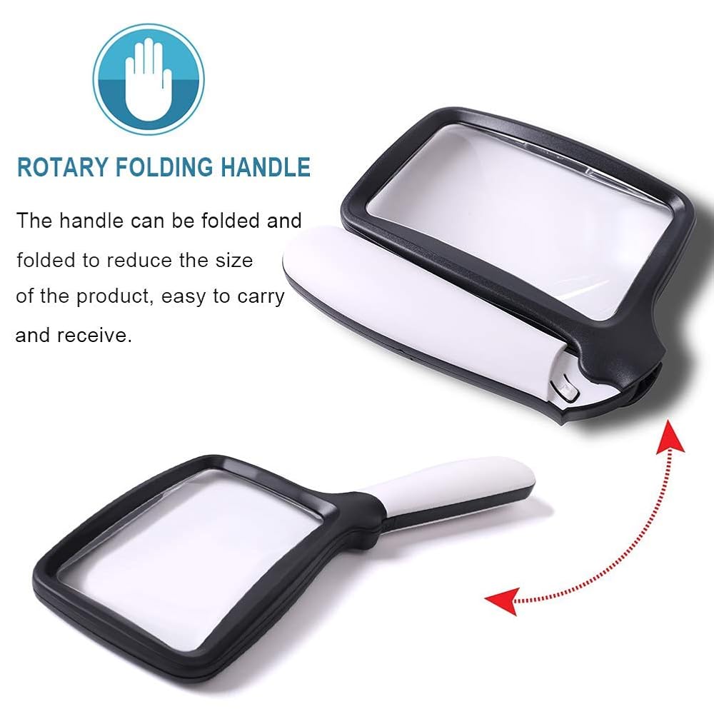 Royaleva Reading Magnifier With LED Lighting, 3x Optical Lens