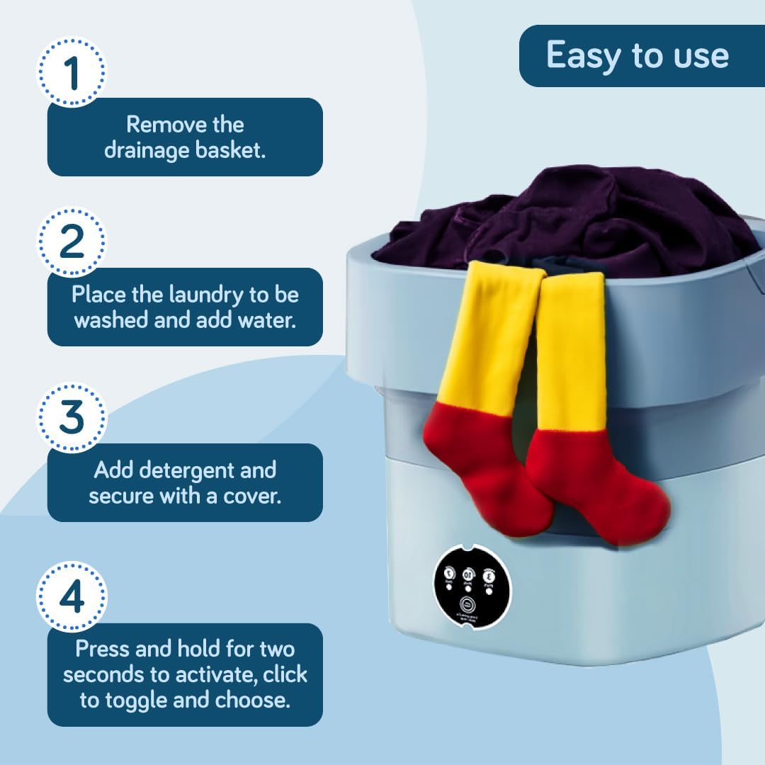 Luxora Portable Washing Machine 11L Compact Design