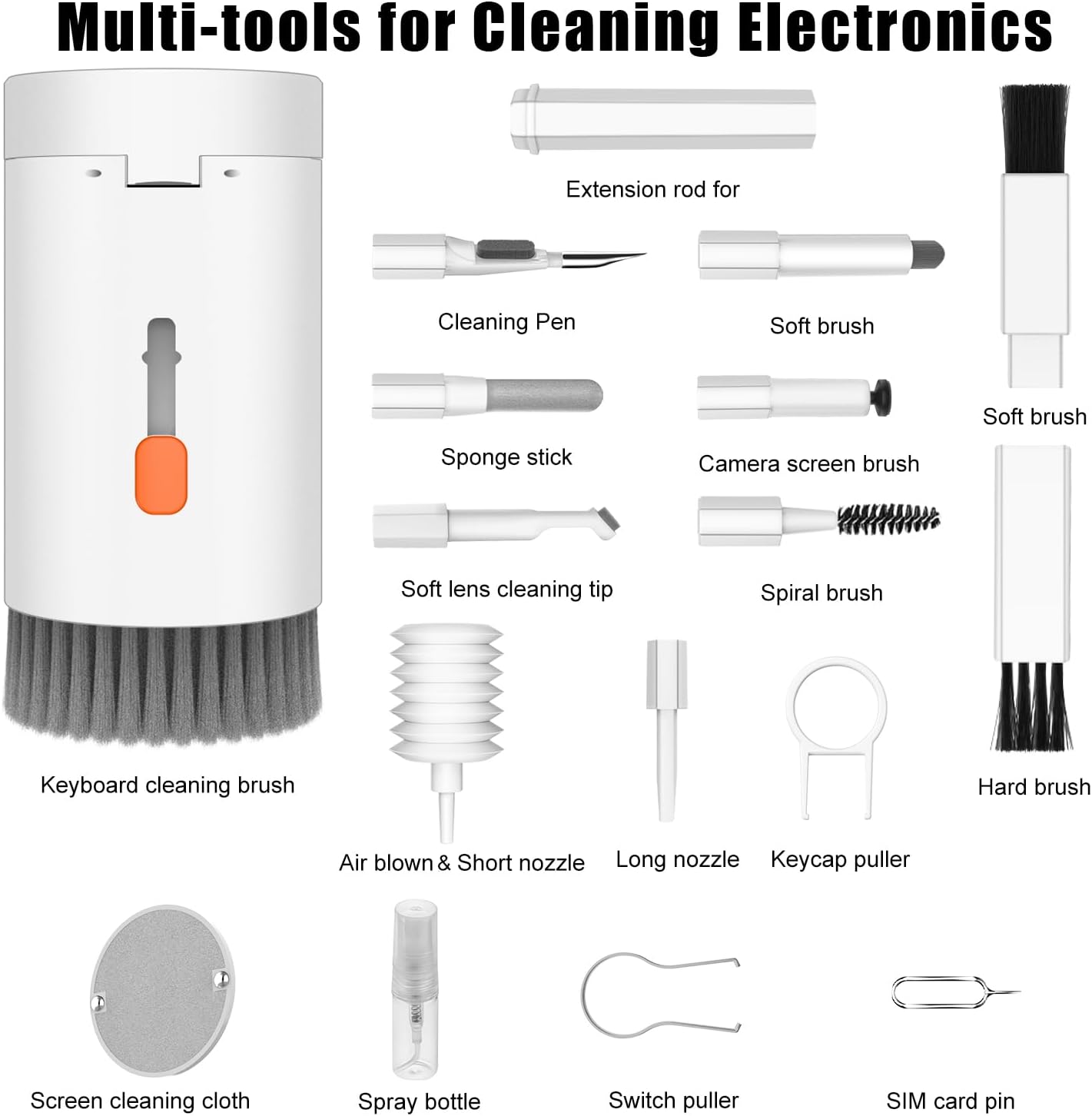 Royaleva 20-In-1 Keyboard Earbuds Cleaning Kit Tools