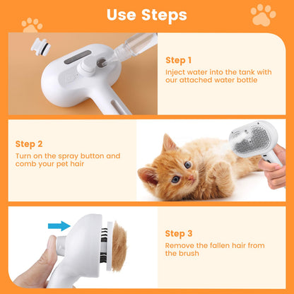 Royaleva Cat And Dog Steam Brush for Easy Grooming