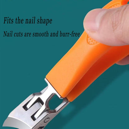 RoyaleGlow Wide Jaw Nail Clipper with Anti-Splash Design