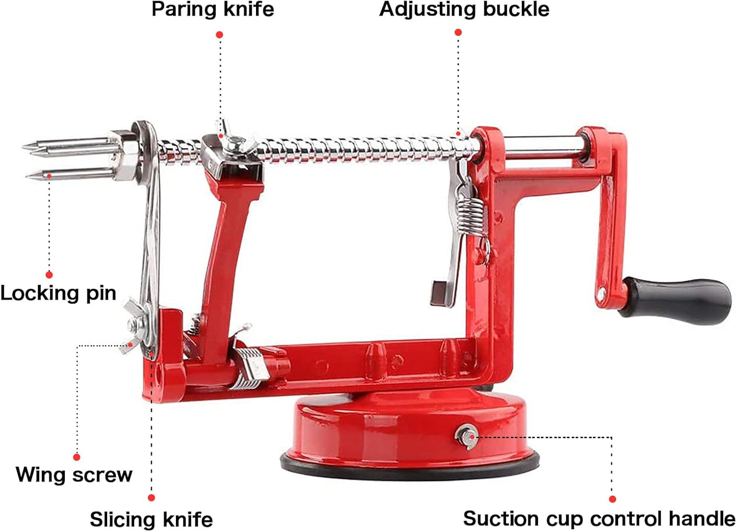 Luxora Apple Skin Peeler with Suction Base and Blades