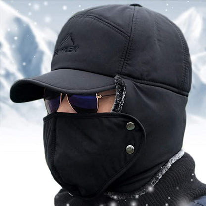 Luxora Premium Mens Winter Cold Weather Snow Hat With Ear Flaps And Brim