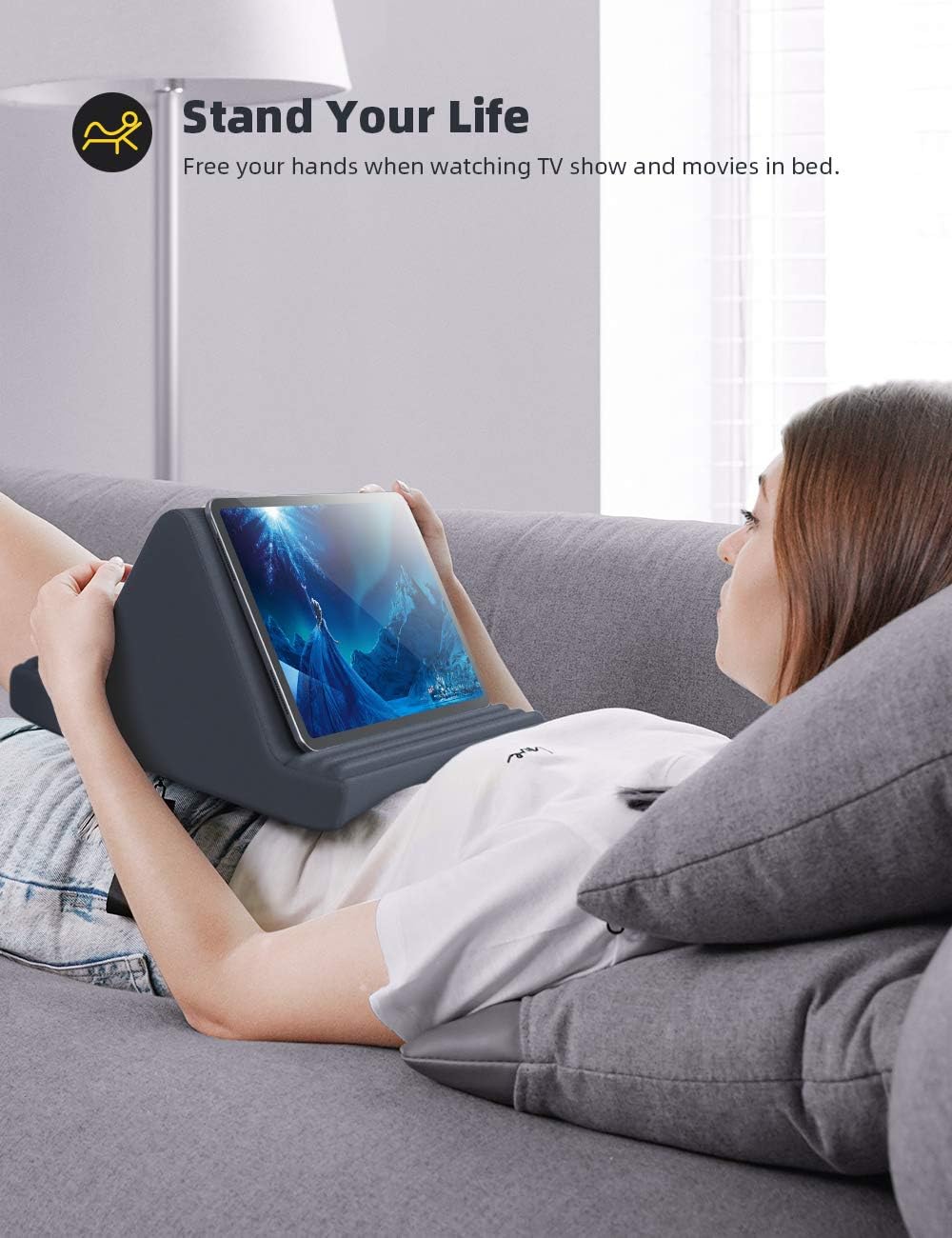 RoyaleGlow Tablet Pillow Stand Works With All Tablets