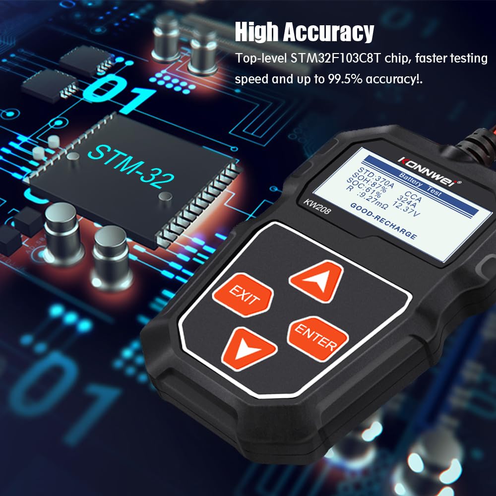 Luxora Car Alternator Battery Tester for 12V Batteries