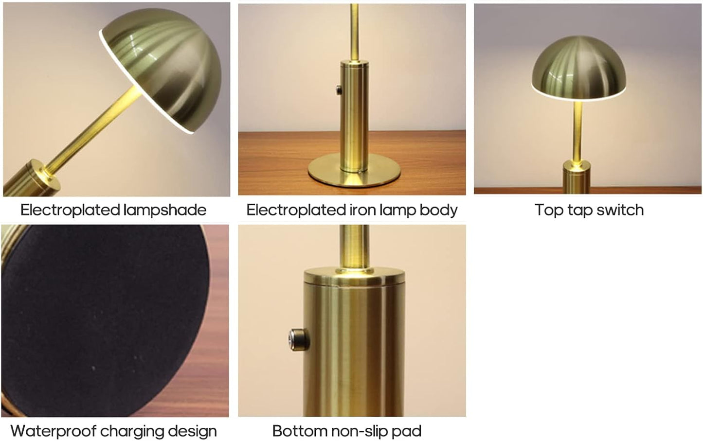 RoyaleGlow Cordless Table Lamp – Dimmable Warm Light for Any Space