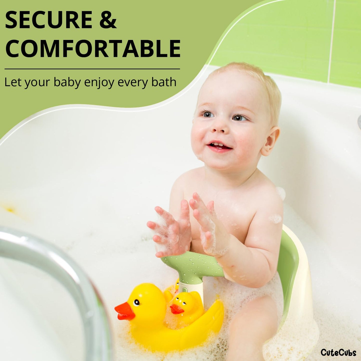 Luxora Baby Bath Seat with Wireless Thermometer and Safety