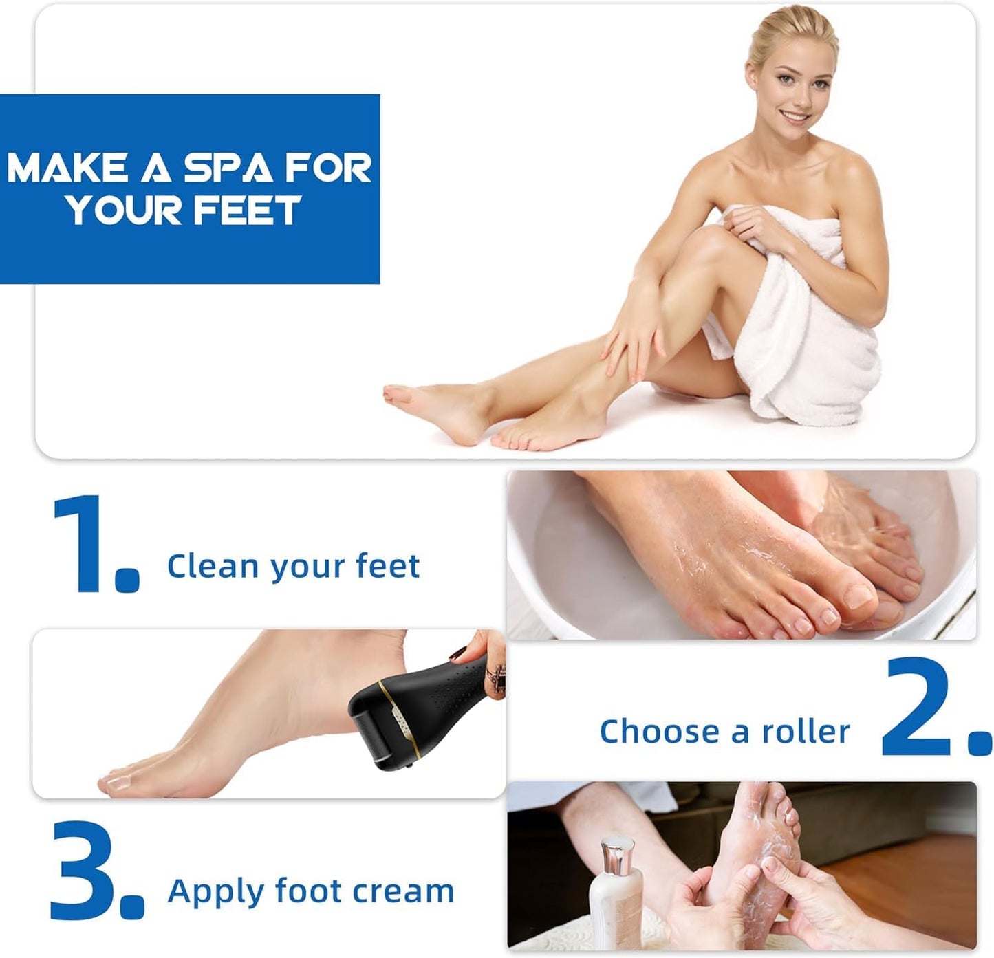 Luxora Electric Callus Remover 16-in-1 Professional Kit