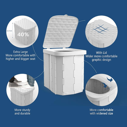 Royaleva Camping Portable Toilet - Lightweight & Compact Design