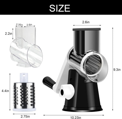 Luxora Rotary Cheese Vegetable Manual Grater for Fast Meal Prep