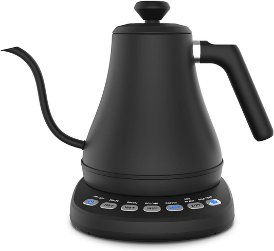 RoyaleGlow Electric Gooseneck Kettle with Temperature Control